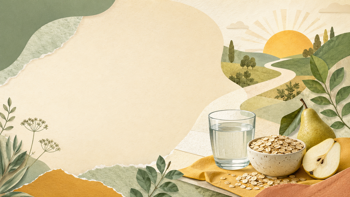 Camino natural entre alimentos y agua como metáfora de un tránsito intestinal regular