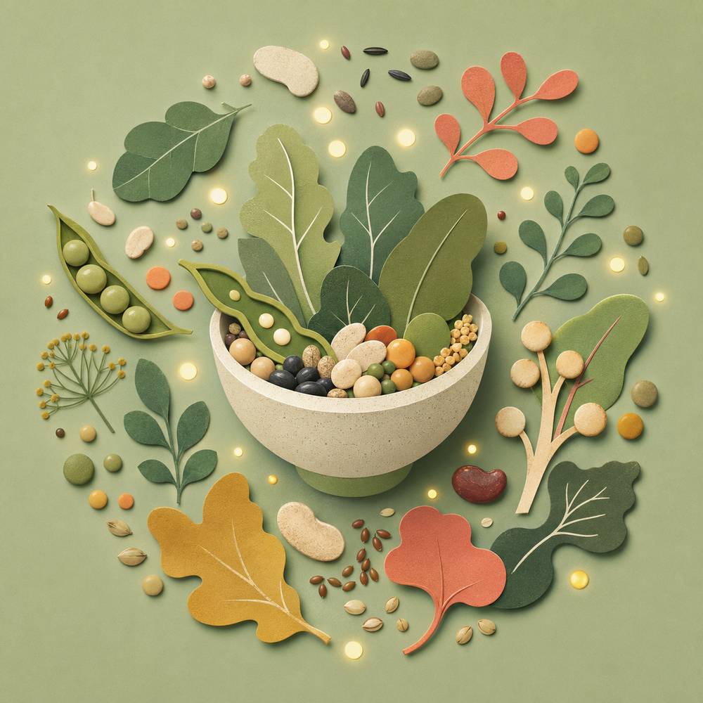 Ecosistema vegetal que representa el cuidado de la microbiota